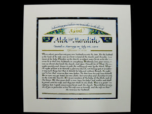 Wedding certificate